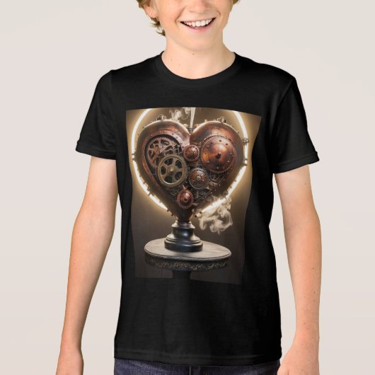 T-shirt En Tri-matière Coeur des engrenages Steampunk (Recto)