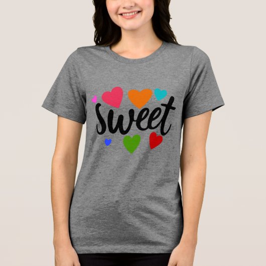 T-shirt En Tri-matière cœurs doux (Recto)