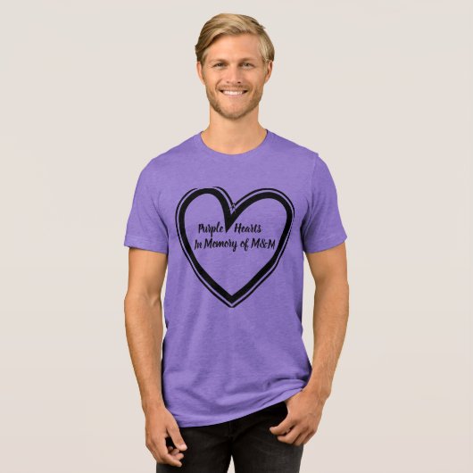 T-shirt En Tri-matière Coeurs pourpres (Recto plein)