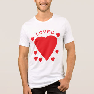 T-shirt En Tri-matière Coeurs rouges mignons Saint-Valentin