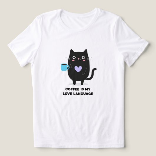 T-shirt En Tri-matière Coffee Lover Cat T-Shirt - Unisex Cat Lover Tee (Design Recto)