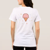 T-shirt En Tri-matière Col arrondi. Souriez. Recommencer. - Beau cône de  (Verso)