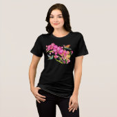 T-shirt En Tri-matière Colibri et orchidées (Recto plein)