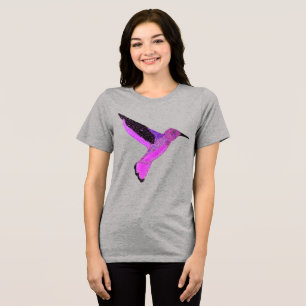 T-shirt En Tri-matière Colibri rose violet parties scintillant moderne
