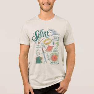 T-shirt En Tri-matière Collage graphique aquarelle du Comté™