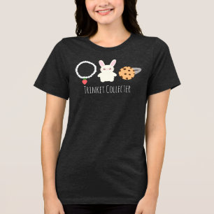 T-shirt En Tri-matière Collier De Fraise Mignonne, Lapin Et Anneau