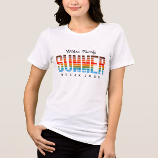 T-shirt En Tri-matière Colorful Summer Sunset Beach Family Vacation 