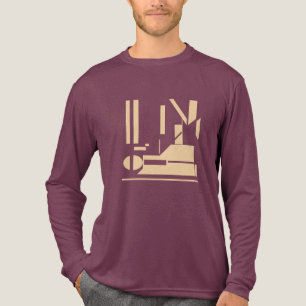 T-shirt En Tri-matière Combinaison de formes géométriques beiges Design a