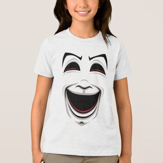 T-shirt En Tri-matière Comédie Et Tragédie Théâtre Masques Visages (Recto)