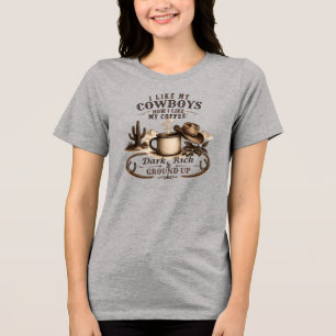 T-shirt En Tri-matière Comme Mes Cowboys Comme Mon Café