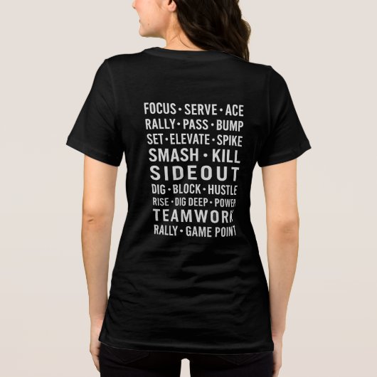 T-shirt En Tri-matière Competitive Volleyball Themed (Verso)