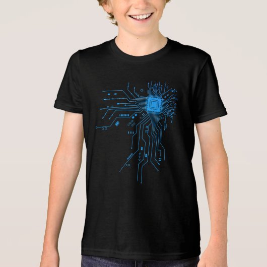 T-shirt En Tri-matière Computer CPU Chip PCB Circuit Design Tech Giftt (Recto)