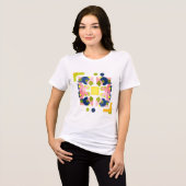 T-shirt En Tri-matière Conception abstraite à cadre géométrique Pastel av (Recto plein)
