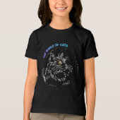 T-shirt En Tri-matière Conception d'amour de chat coupé (Recto)