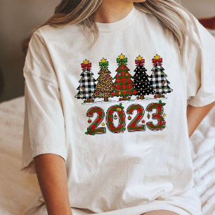 T-shirt En Tri-matière Conception d'arbres de Noël festifs 2023