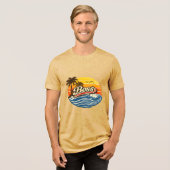 T-shirt En Tri-matière Conception de Boss Retro Sunset (Recto plein)