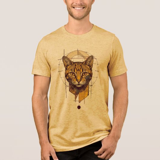T-shirt En Tri-matière Conception de chat (Recto)