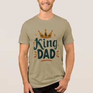T-shirt En Tri-matière Conception de chemise pour papa roi avec couronne