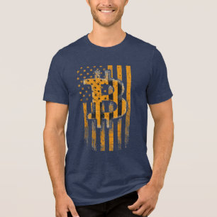 T-shirt En Tri-matière Conception de crypto patriotique de drapeau améric