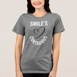 T-shirt En Tri-matière conception de dicton motivationnel "Le sourire est