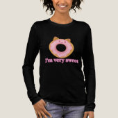 T-shirt En Tri-matière Conception de la face de Donut chat (Recto)