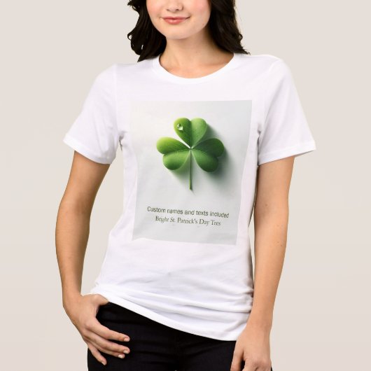 T-SHIRT EN TRI-MATIÈRE CONCEPTION DE LA JOURNÉE DE ST.PATRICK (Recto)