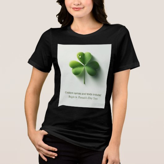T-SHIRT EN TRI-MATIÈRE CONCEPTION DE LA JOURNÉE DE ST.PATRICK (Recto)