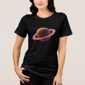 T-shirt En Tri-matière Conception de la planète Saturne (Recto)