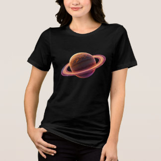 T-shirt En Tri-matière Conception de la planète Saturne