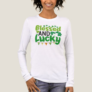 T-shirt En Tri-matière Conception de la Saint-Patrick bénie et chanceuse-