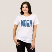 T-shirt En Tri-matière Conception de linogravure Halloween Moon Wolf (Recto plein)