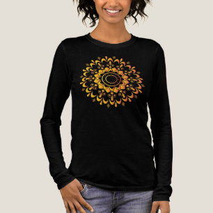 T-shirt En Tri-matière Conception de mandala unique doré-95747