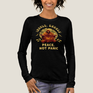 T-shirt En Tri-matière Conception de méditation de Bigfoot Paix et non pa
