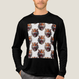 T-shirt En Tri-matière Conception de motif tête de tigre - Blanc