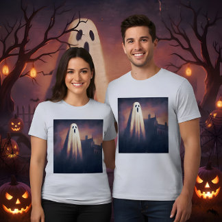 T-shirt En Tri-matière Conception de peinture de fantôme d'Halloween rust