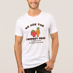 T-shirt En Tri-matière Conception de personnage adorable fraise et carott