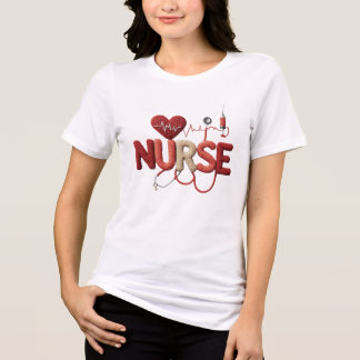 T-shirt En Tri-matière Conception de sublimation d'infirmière tricotée av