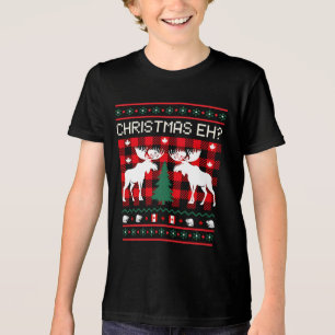 T-shirt En Tri-matière Conception de vêtements de Noël moches canadiens