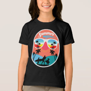 T-shirt En Tri-matière Conception d'été vintage-68265