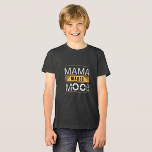 T-shirt En Tri-matière Conception d'ours de lune d'humeur Minimal Mama