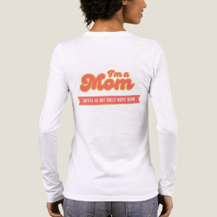 T-shirt En Tri-matière Conception drôle de café maman dos rose 