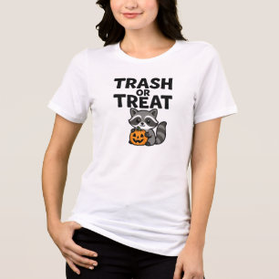 T-shirt En Tri-matière Conception drôle de Halloween de raton laveur 'Pou