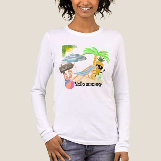 T-shirt En Tri-matière Conception estivale (Recto)