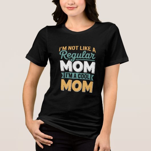 T-shirt En Tri-matière Conception Graphique Maman Cool Drôle (Recto)