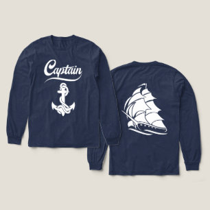 T-shirt En Tri-matière Conception nautique d'ancre de voilier capitaine