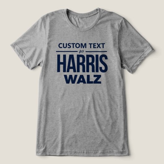 T-shirt En Tri-matière Conception personnalisée pour Harris Walz (Design Recto)