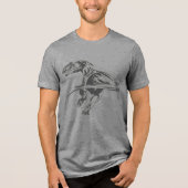 T-shirt En Tri-matière Conception T-rex (Recto)
