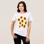 T-shirt En Tri-matière Conception Tournesol (Recto plein)
