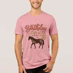 T-shirt En Tri-matière Conception vectorielle florale de cheval 10 pour f