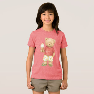 T-shirt En Tri-matière Cône de glace Ourson Mignon